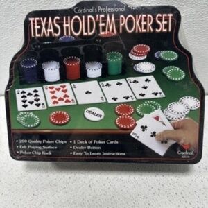 Game Texas Hold’EM Poker Set New in Packaging Party Entertain Home Sports Men